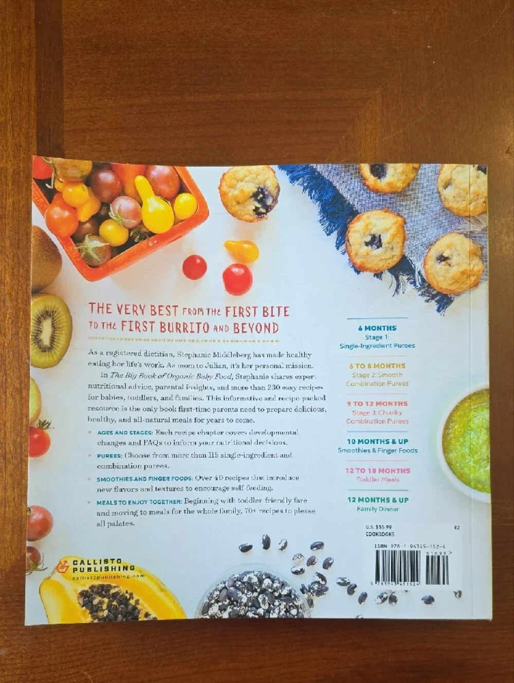 The Big Book of Organic Baby Food by Stephanie Middleberg - White/Red Cover
